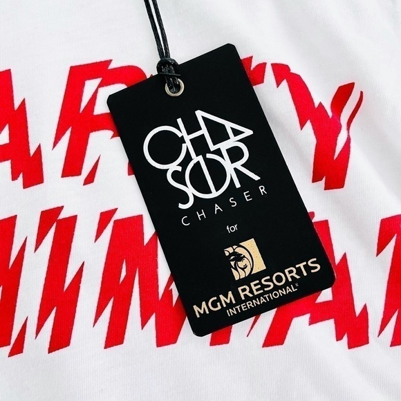 Chaser x Aria T-Shirt 10 12 NWT Juniors Henley Vegas MGM Resorts Party Animal - Picture 3 of 10